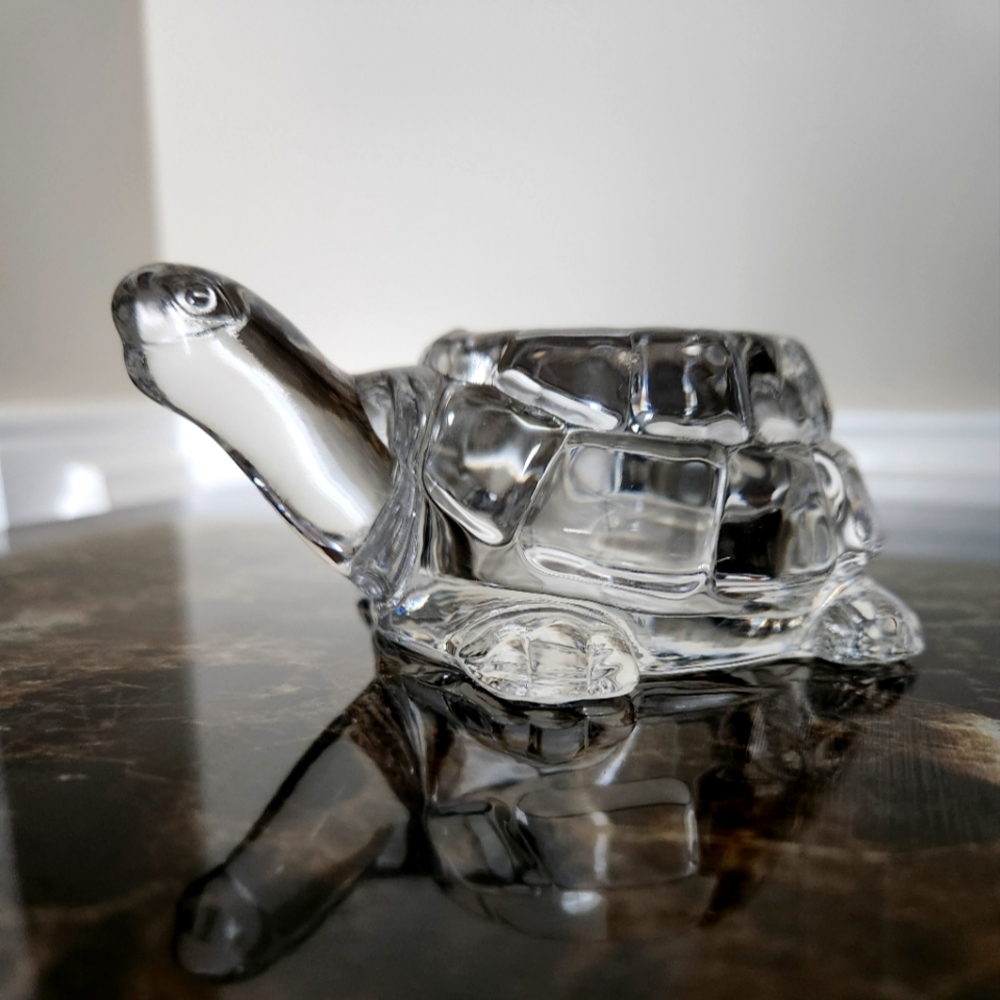 Turtle glass tea light holder/ paperweight